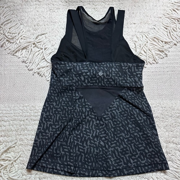 LULULEMON black / gray Net Pop mesh Running in the City tank top 6 - Picture 7 of 10